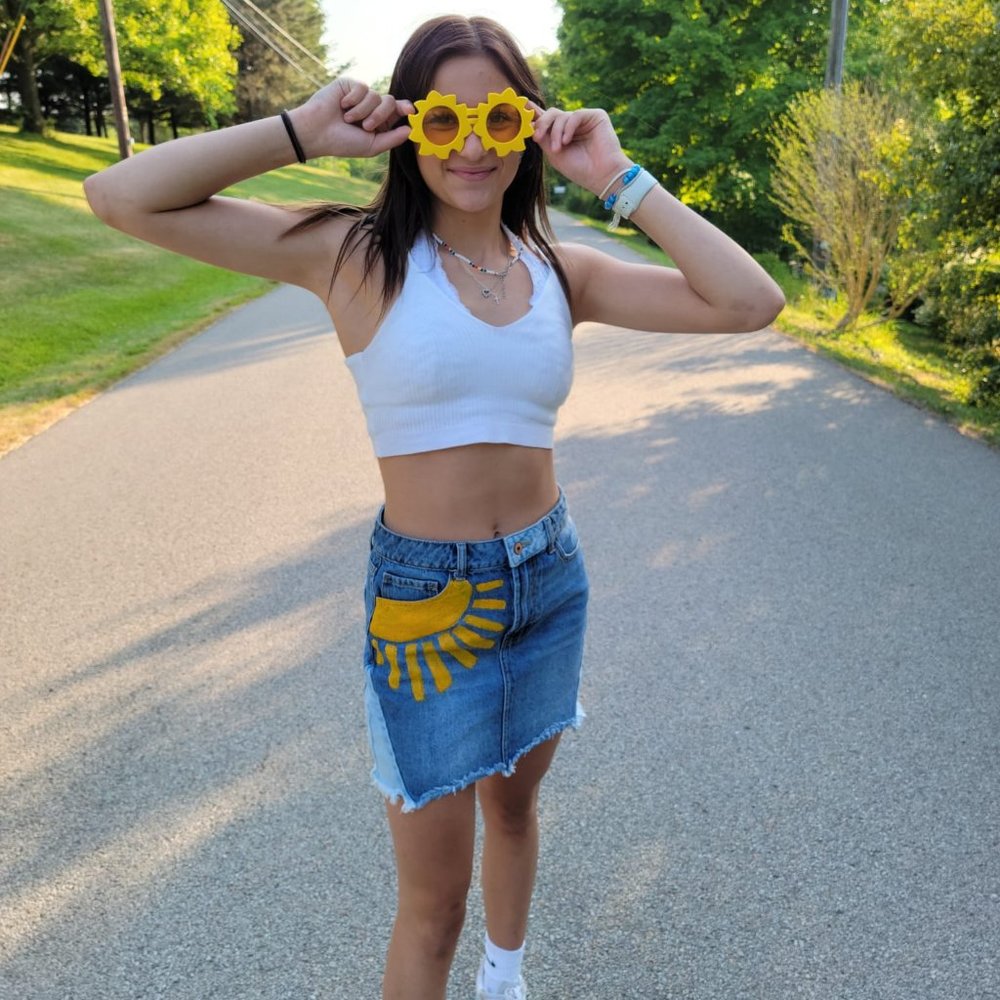 Handpainted Sunshine Skirt